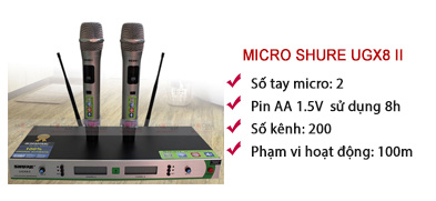 Micro không dây Shure UGX8 II